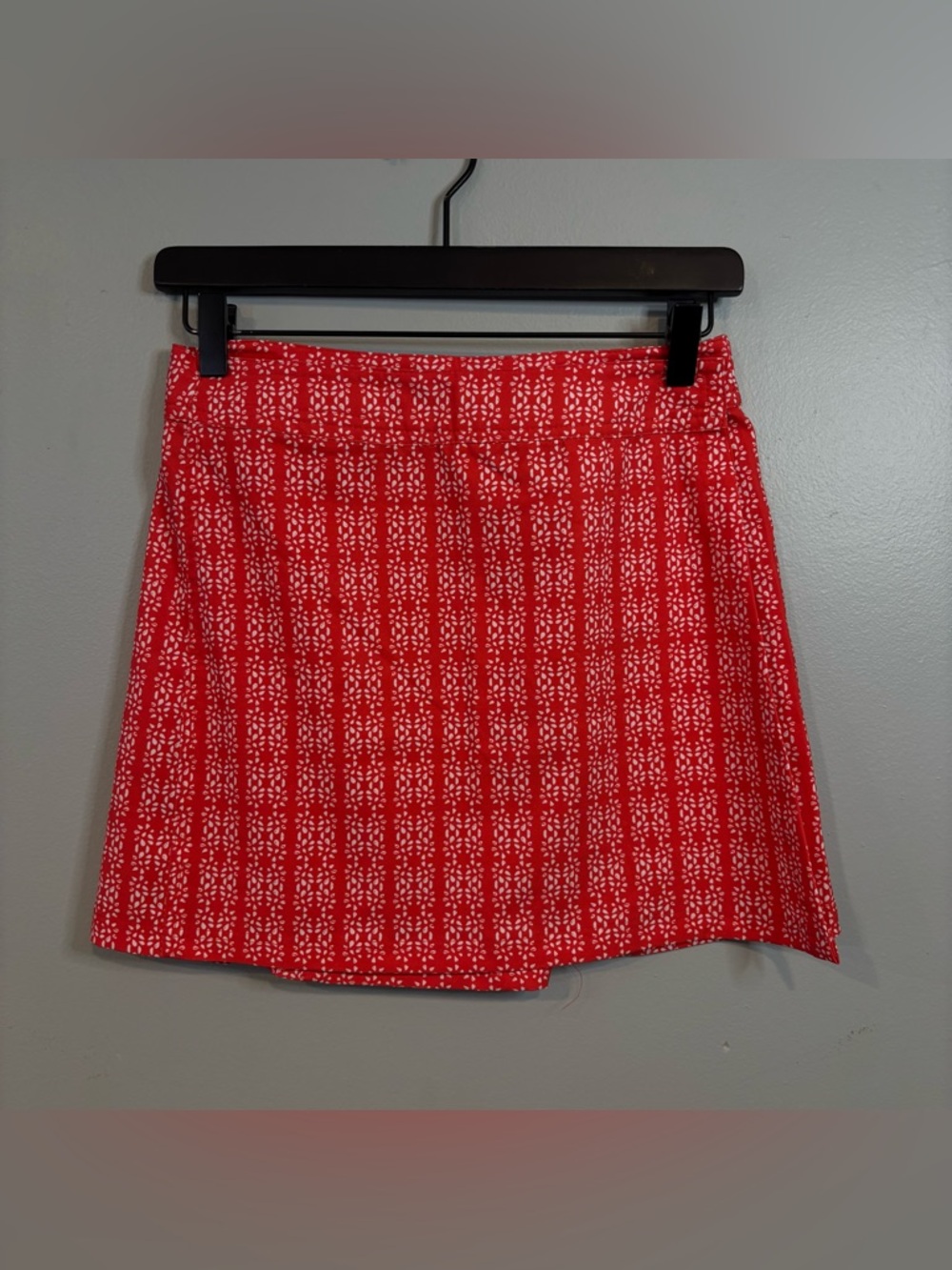 Rip Skirt Hawaii Red Floral Print Quick Wrap Skirt‎ size XS